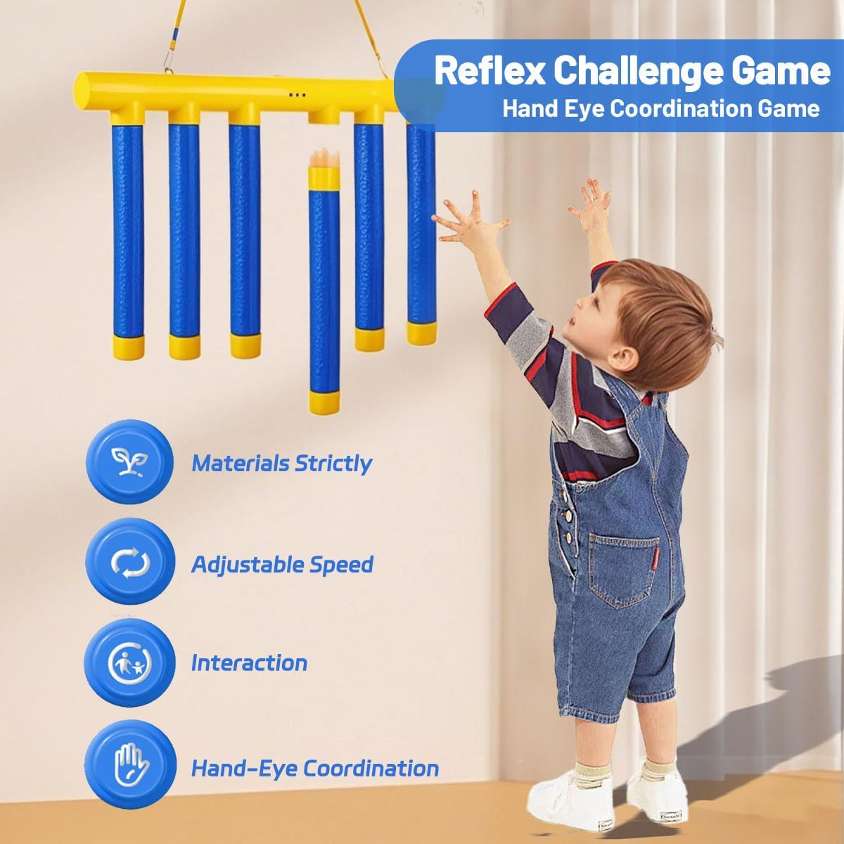 Reflex Challenge Game - Hand-Eye Coordination Training Toy with 3 Adjustable Speeds | Upgrade Remote Control