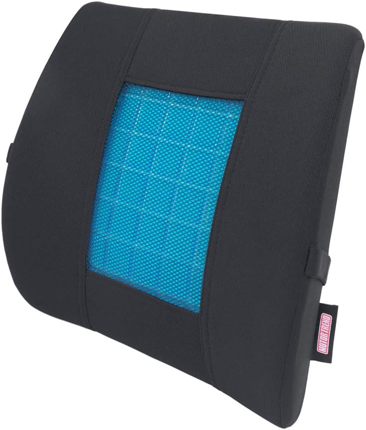 Motor Trend Car Lumbar Support & Cooling Seat Cushion, Combo Set - Made with Memory Foam for Maximum Coccyx Comfort & Back Tailbone Pain Relief, Ideal for Car and Office Chairs