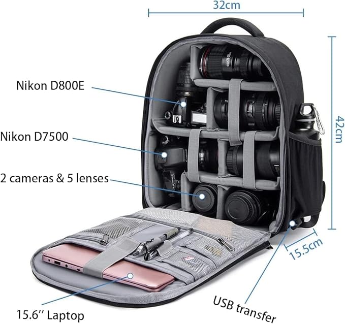 CADeN Camera Backpack Professional DSLR Bag