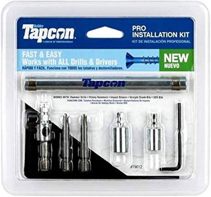Tapcon 79013 Pro Installation Tool Kit with Star Bit for Concrete Anchors