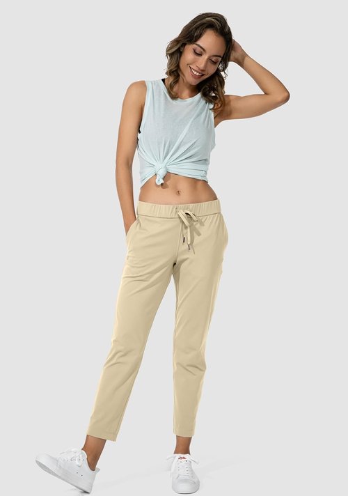 G Gradual Women's 7/8 Stretch Ankle Sweatpants - Deep Pockets for Golf, Athletic, Lounge & Travel