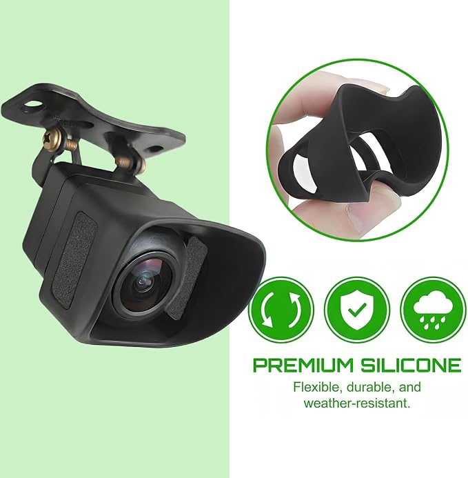 Car Rear View Backup Camera Cover, Silicone Adhesive Vehicle Reversing Cameras