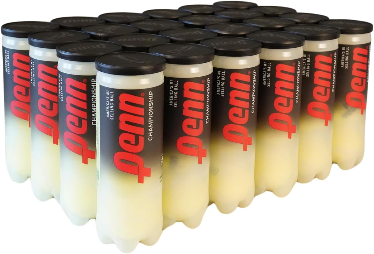 Penn Championship Tennis Balls - Extra Duty Felt Pressurized - 24 Cans, 72 Balls Total