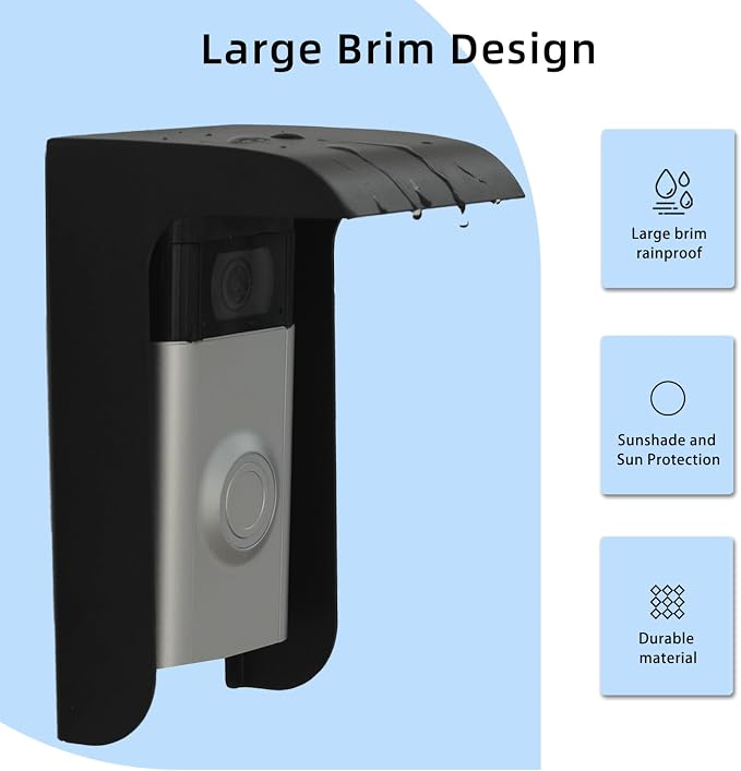 Doorbell Rain Cover, Small Video Doorbell Shield, Outdoor Access Control Keypad