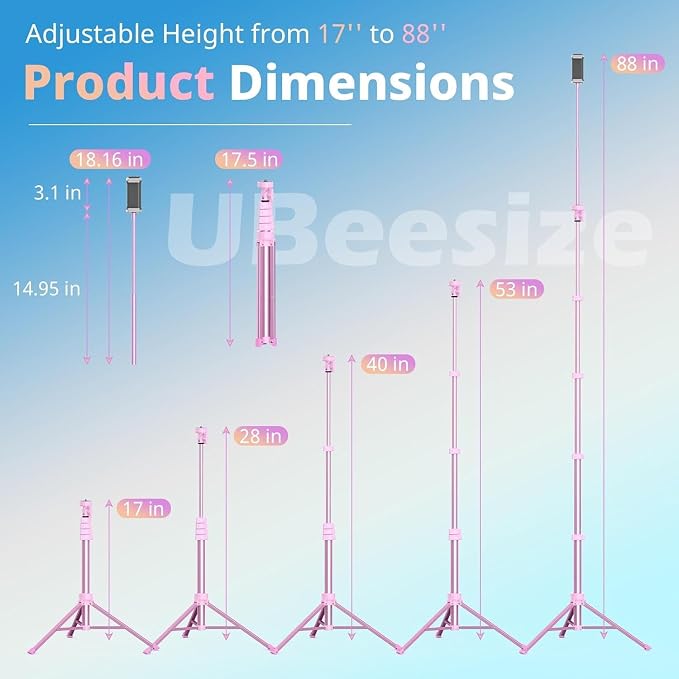 UBeesize 88’’ Flexible Phone Tripod