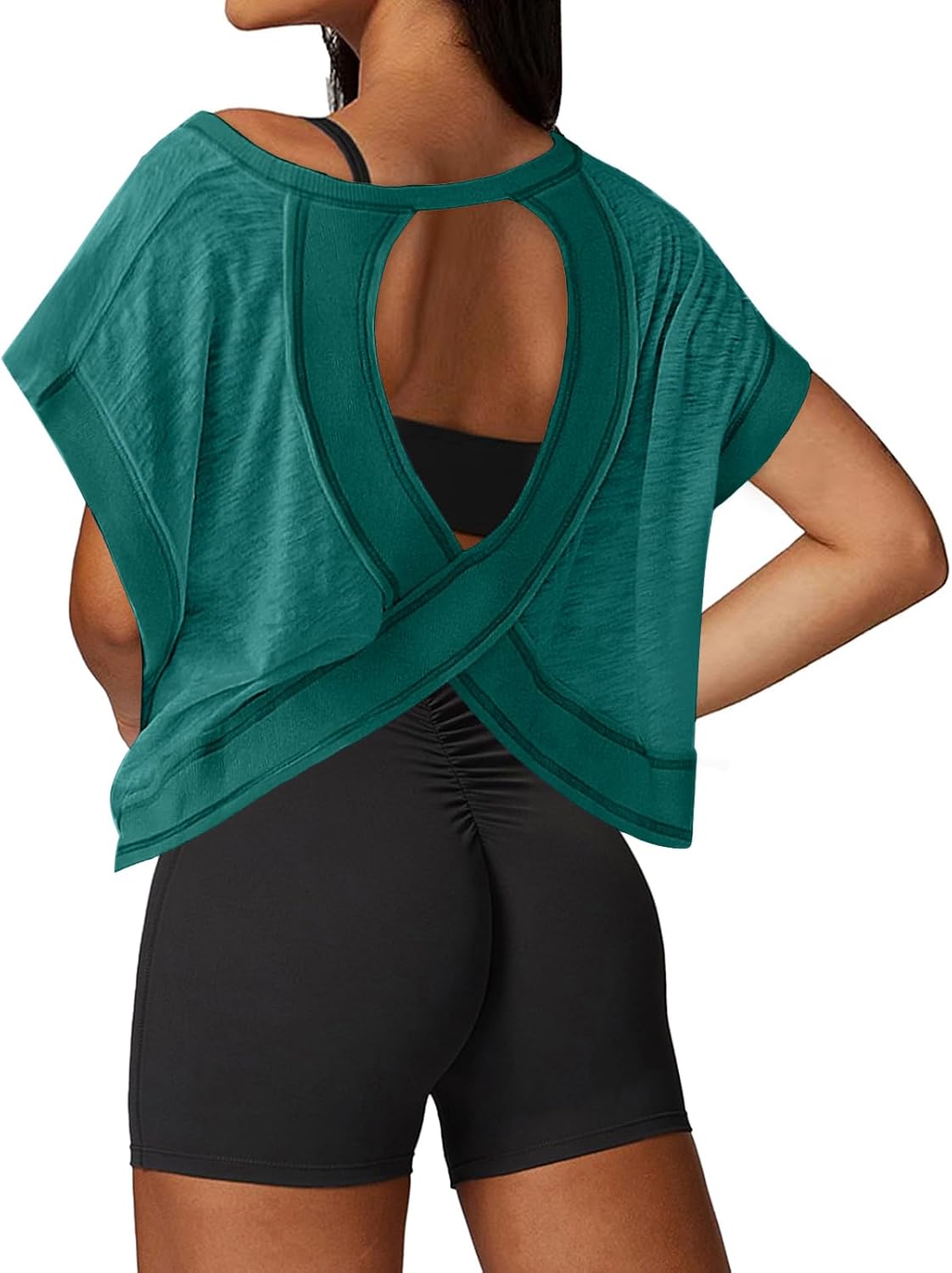 UNIANKIYA Workout Tops for Women - Loose Fit Athletic Crop Tee for Gym & Yoga | Short Sleeve Design