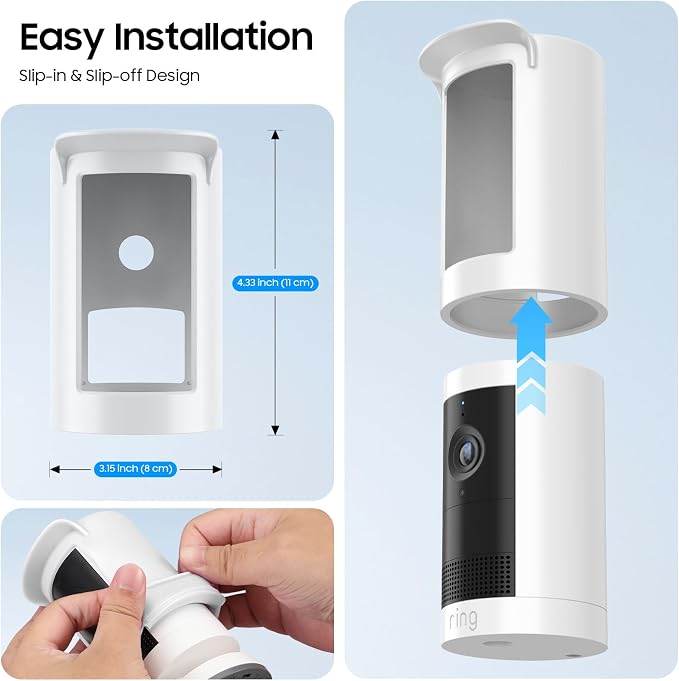 Fintie Silicone Case for Ring Outdoor Cam Plus, Soft Silicone Weather Resistant