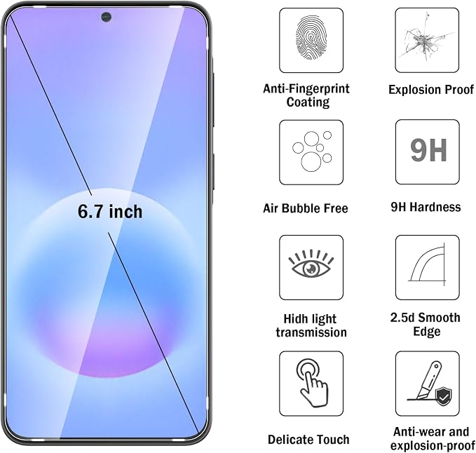 2+2 Pack for Samsung Galaxy A37/A57/A36/A56 5G Screen Protector
