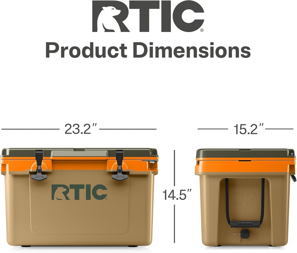 RTIC Ultra-Light 32 Quart Hard Cooler - Insulated Portable Ice Chest for Drinks & Beach Activities