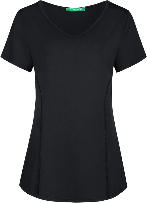 Kimmery V-Neck T-Shirts for Women - Short Sleeve Yoga Tops | Comfortable Workout Wear