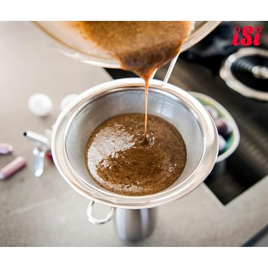 iSi Funnel & Sieve - Stainless Steel Combination Set with 700ml Capacity - Universal Fit, Compatible with Cream Whippers, Canning Jars, Bottles - Dishwasher Safe, Professional Kitchen Accessories
