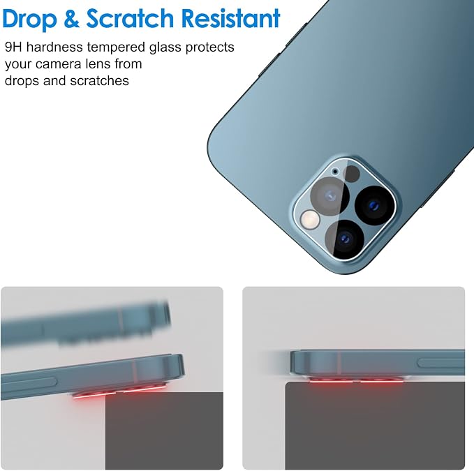 JETech Camera Lens Protector for iPhone 12 Pro 6.1-Inch, 9H Tempered Glass