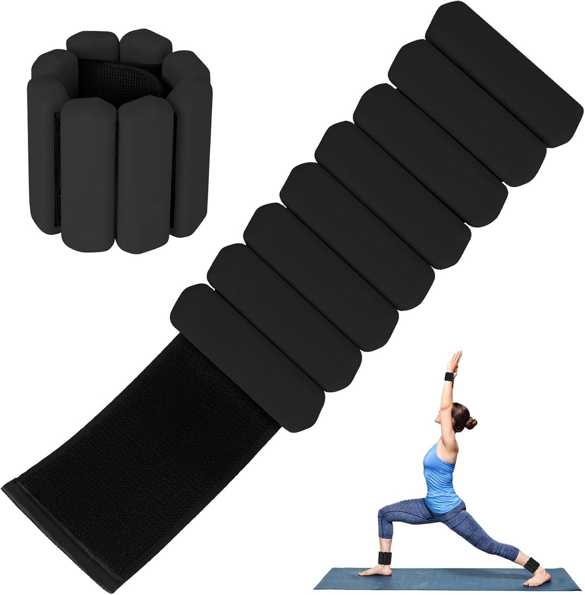 Skiennix Wrist Weights Set - Adjustable 2lb Arm & Leg Weights for Walking, Yoga, Gym | Unisex
