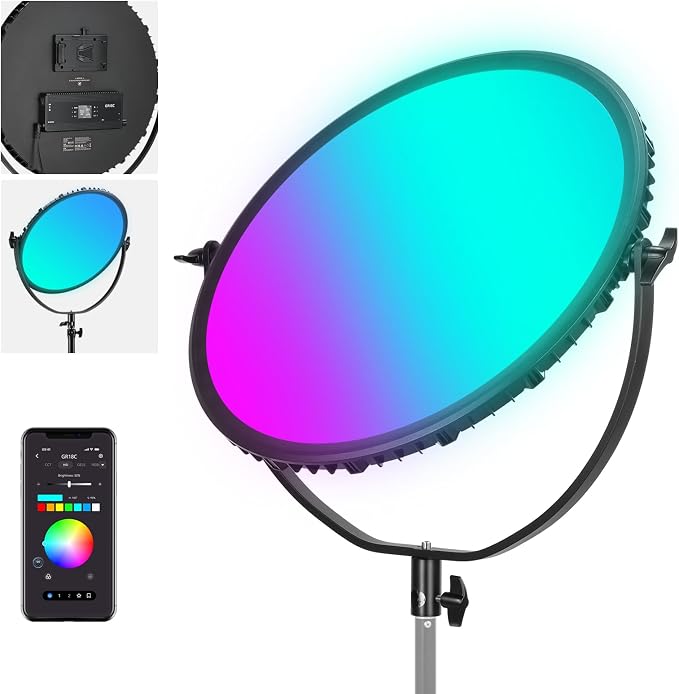 NEEWER 18" RGB LED Round Panel Video Light