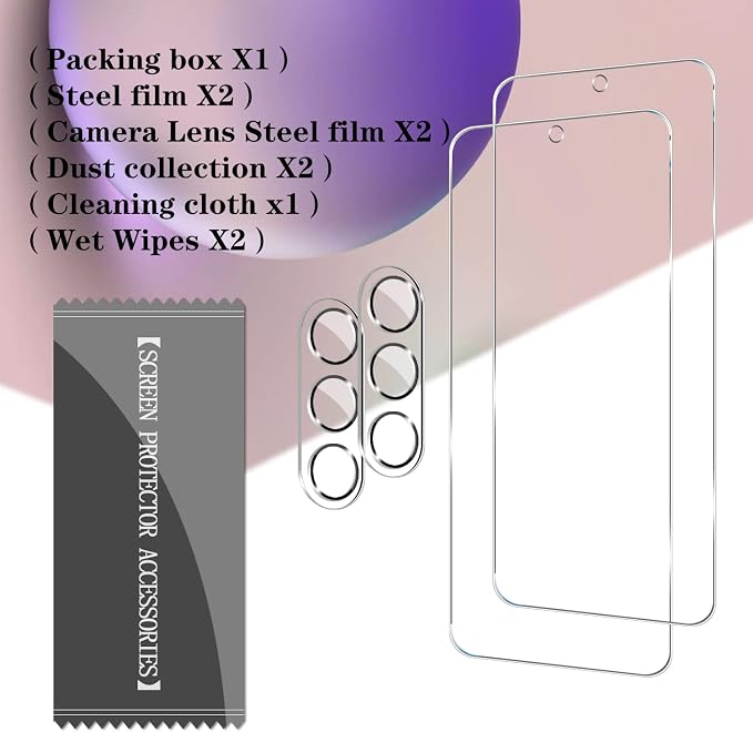 BIGFACE Galaxy A54 Tempered Glass Screen Protector + Camera Lens Protector