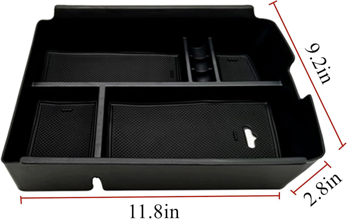 Center Console Organizer fit for VW Atlas and Cross Sport 2018 2019 2020 2021 2022 2023 Interior Storage Box Accessories (Not fit for 2024) (Console Organizer)