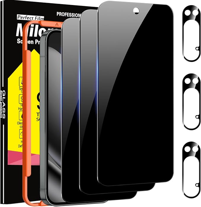 Milomdoi 3 Pack Privacy Screen Protector