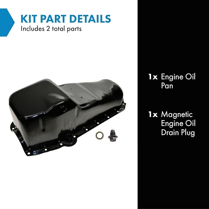 TRQ Engine Oil Pan Compatible with 77-79 Buick 65-80 Chevrolet 71-80 GMC Oldsmobile 71-79 Pontiac