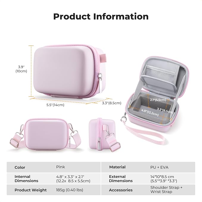 K&F CONCEPT Carrying Case for Digital Camera, Hard Shell Protective Travel Case