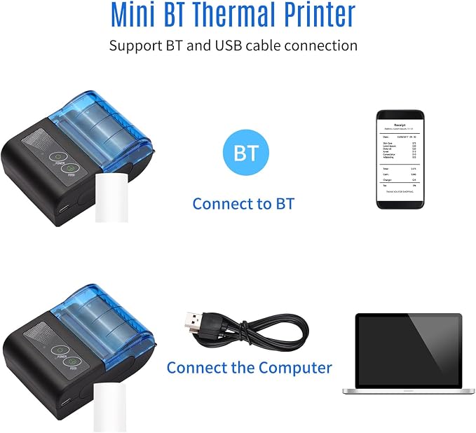 Receipt Printer, Sunydog Portable Mini Thermal Receipt Printers USB Receipt