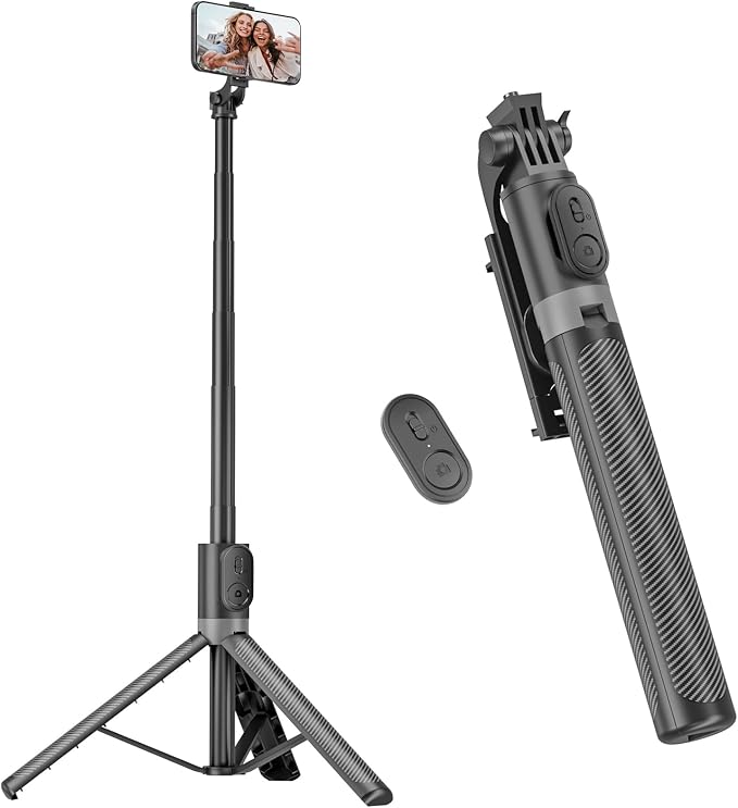 71” Phone Tripod & Selfie Stick, Portable All in One Extendable Cell Phone