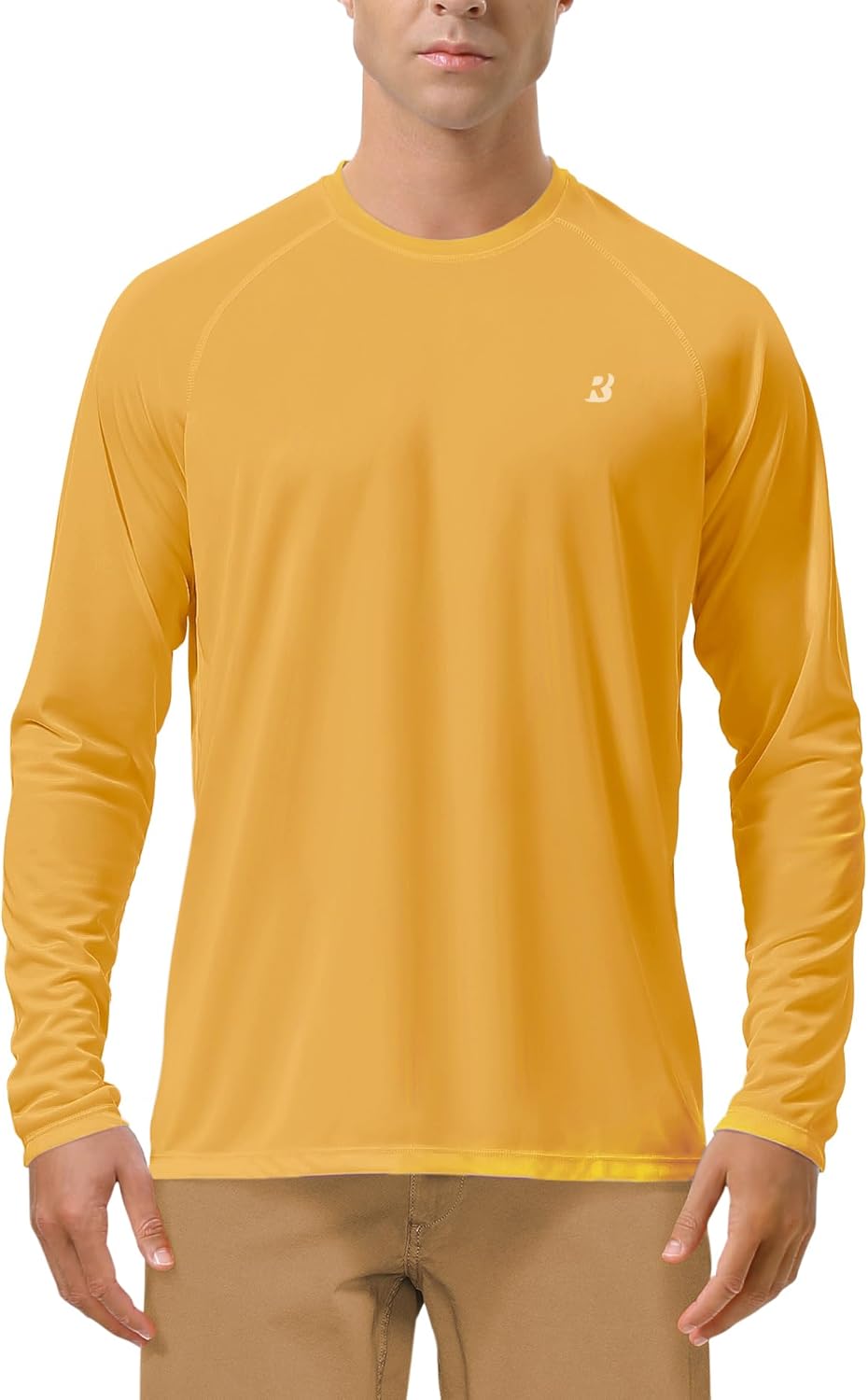 Roadbox Men's UV Sun Protection Shirt - UPF 50+ Long Sleeve Rash Guard for Fishing, Hiking, Swimming