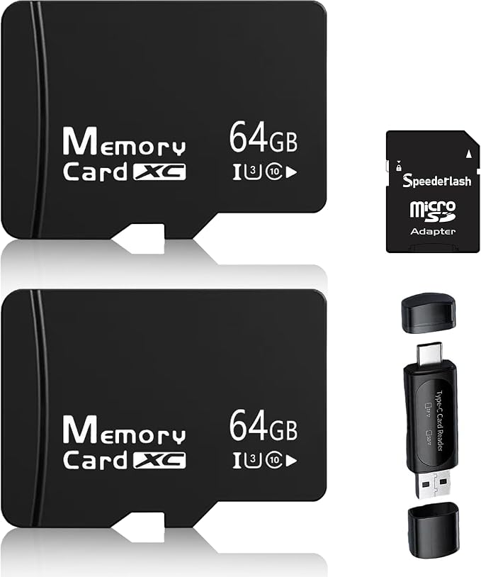 64GB Micro SD Card 2-Pack, High Endurance A1 U3 V30 4K Video Recording