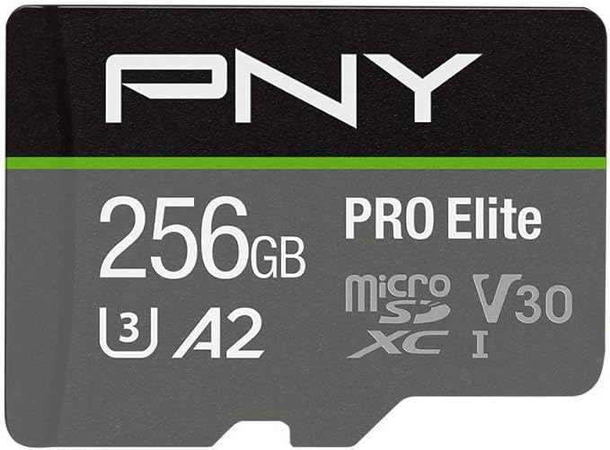 PNY P-SDU256V32100PRO-GE 256GB PRO Elite Class 10 U3 V30 microSDXC Flash Memory