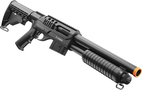 Game Face ASGM47 VooDoo Airsoft Shotgun - Spring-Powered Pump Action, Black, 6.0mm