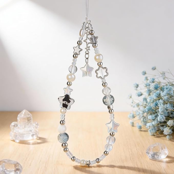 Cute Beaded Camera Wrist Strap for Phone, Digital Camera Charm Lanyard