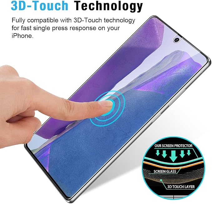 TOCOL 4 Pack fit for Samsung Galaxy Note 20 5G- 2 Pack Tempered Glass Screen