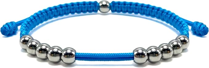 LAMIBEE Golf Stainless Steel 10 Beads Score Counter Bracelet, Golf Stroke Count Bracelet, Resizable and Easy to Adjust Golf Round Scoring Tracker, Durable and Stylish Golf Accessory