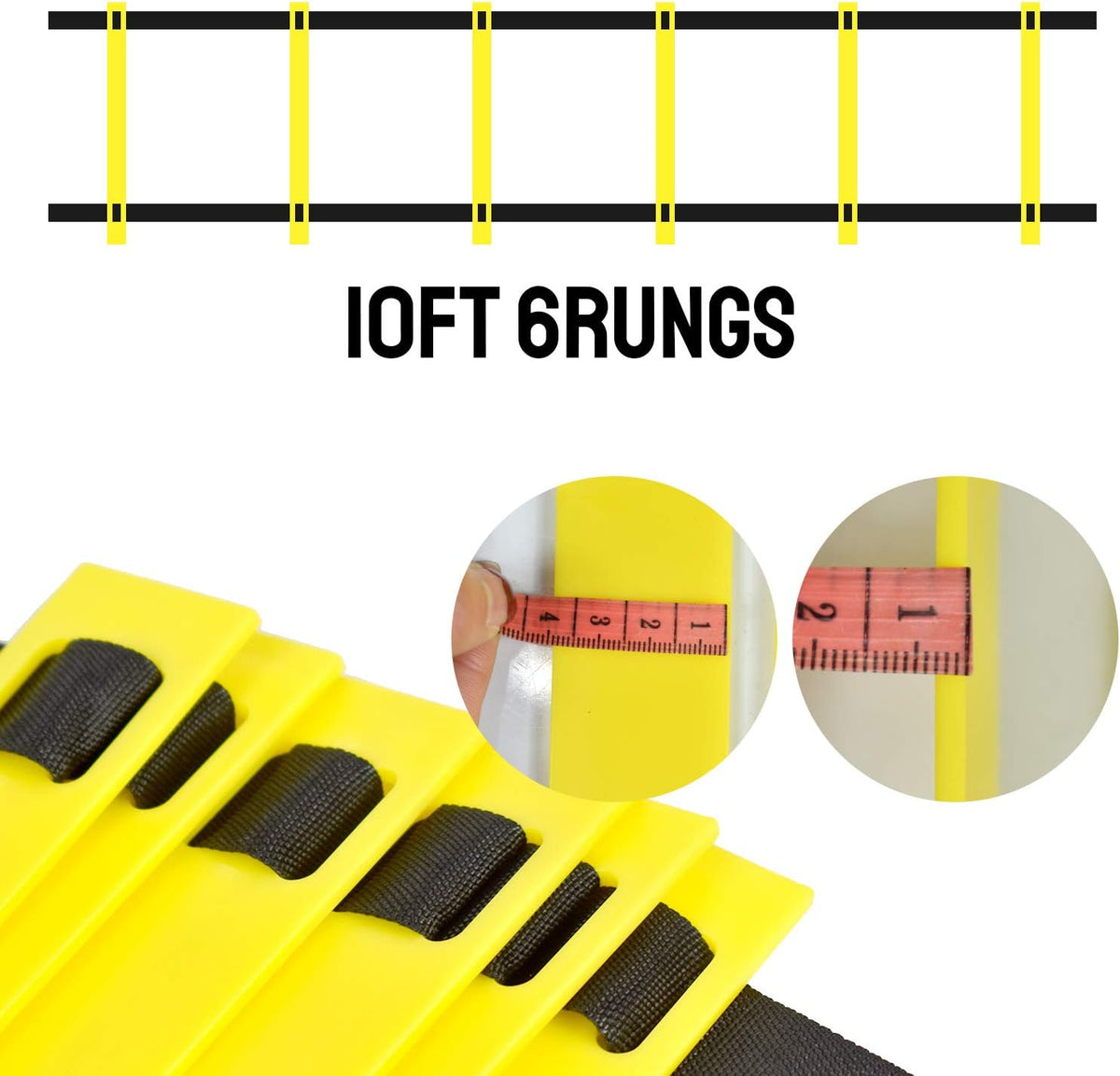 TNZMART Agility Ladder - Speed Training Equipment for Football & Basketball | 10FT & 20FT with Carrying Bag