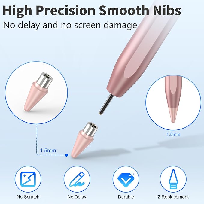 Stylus Pen for iOS&Android Touch Screens, Active Pencil for Samsung, Smart