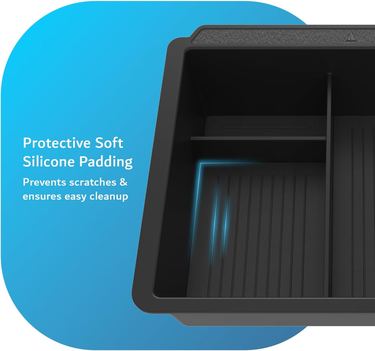 TUDIA Center Console Organizer Tray Designed for Tesla Model 3 2025/2024 (Highland) & Model Y 2025/2026 (Juniper) - [NOT Compatible with Model 3 2021-2023] Smooth Slide Storage with Silicone Lining