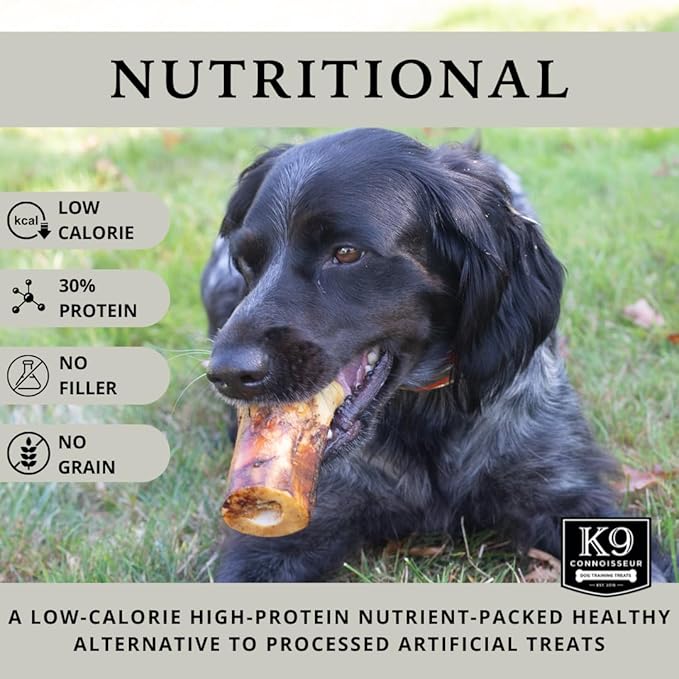 K9 Connoisseur Beef Marrow Dog Bones for Small Breed Dogs USA Made Natural Long Lasting Single Ingredient Doggie Delight Filled Bone Slice Chew Treat Best for Dogs Or Puppies Upto 15 Pounds - 3 Pack