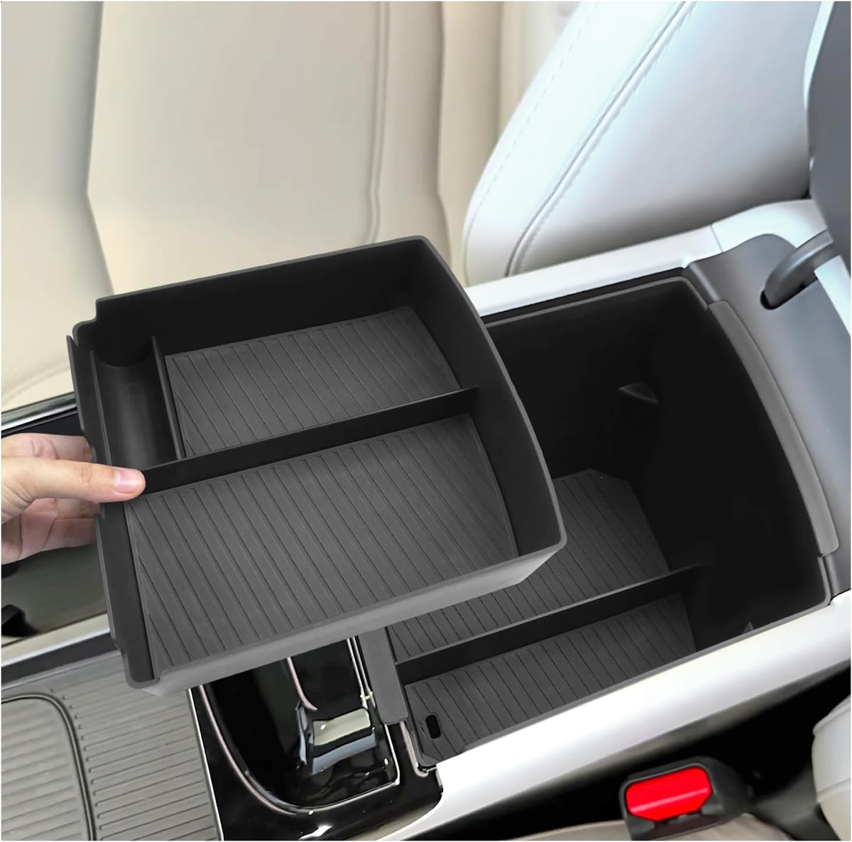 SXCY 2PCS for 2025 2026 Hyundai Tucson Center Console Organizer 2-Layer