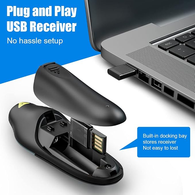 AMERTEER Presentation Clicker Wireless Presenter Remote Clicker