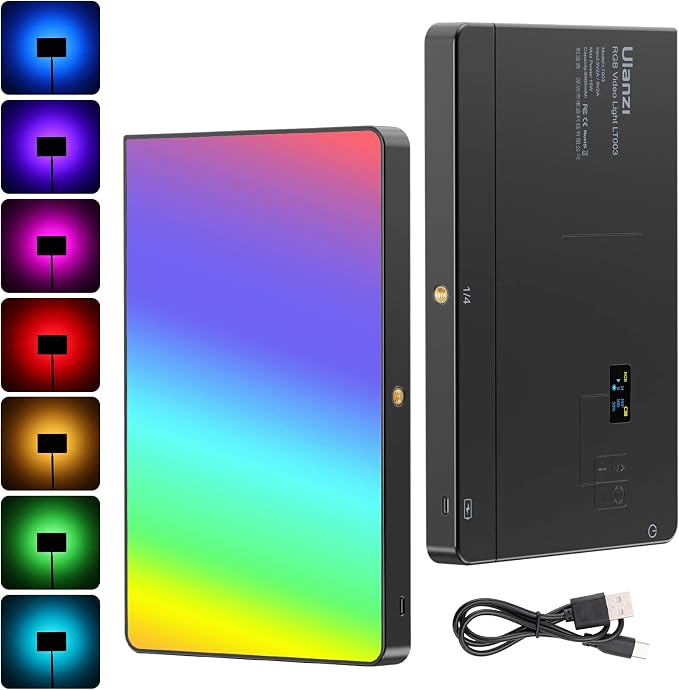 ULANZI LT003 RGB Video Light, 15W Portable LED Panel
