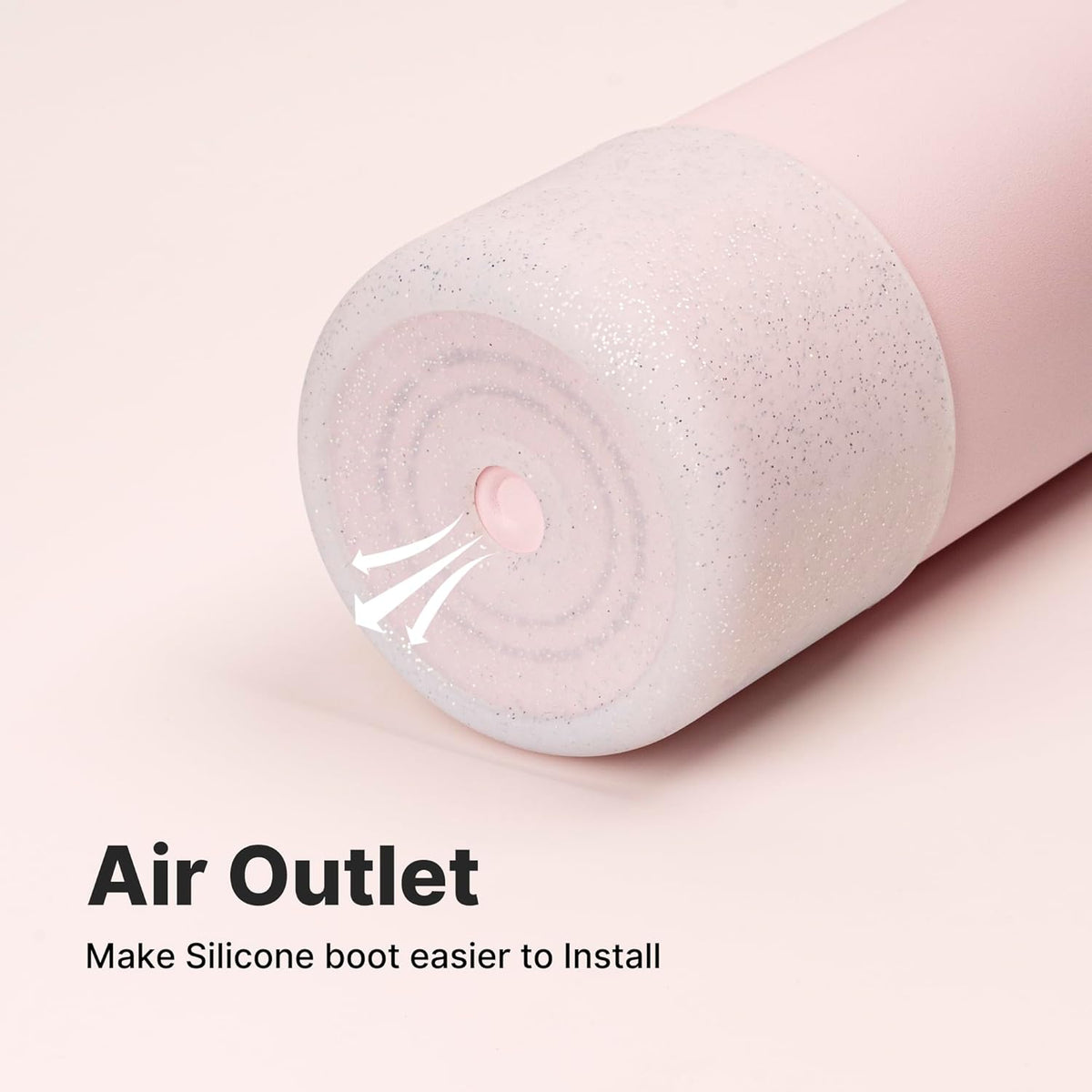 Owala Silicone Boot - Anti-Slip Protective Sleeve for 24 oz Water Bottles | Glitter White