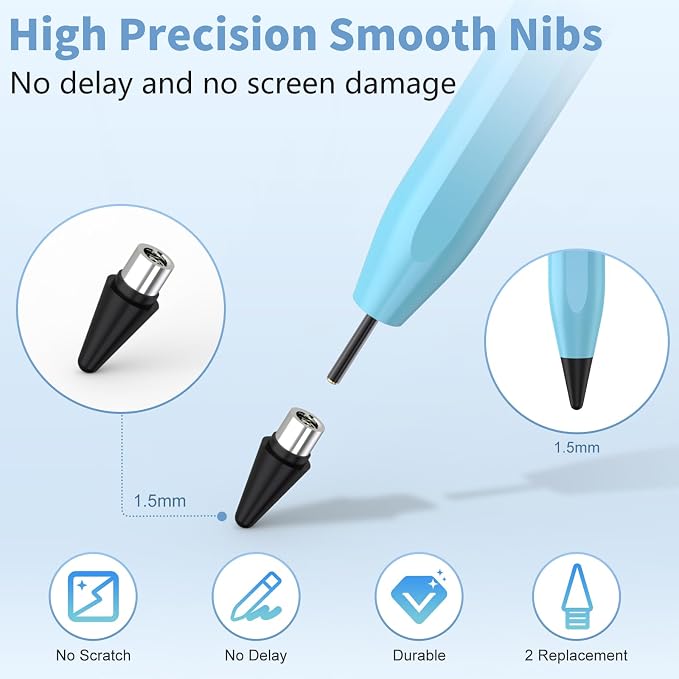 Stylus Pen for iOS&Android Touch Screens, Active Pencil for Samsung, Smart