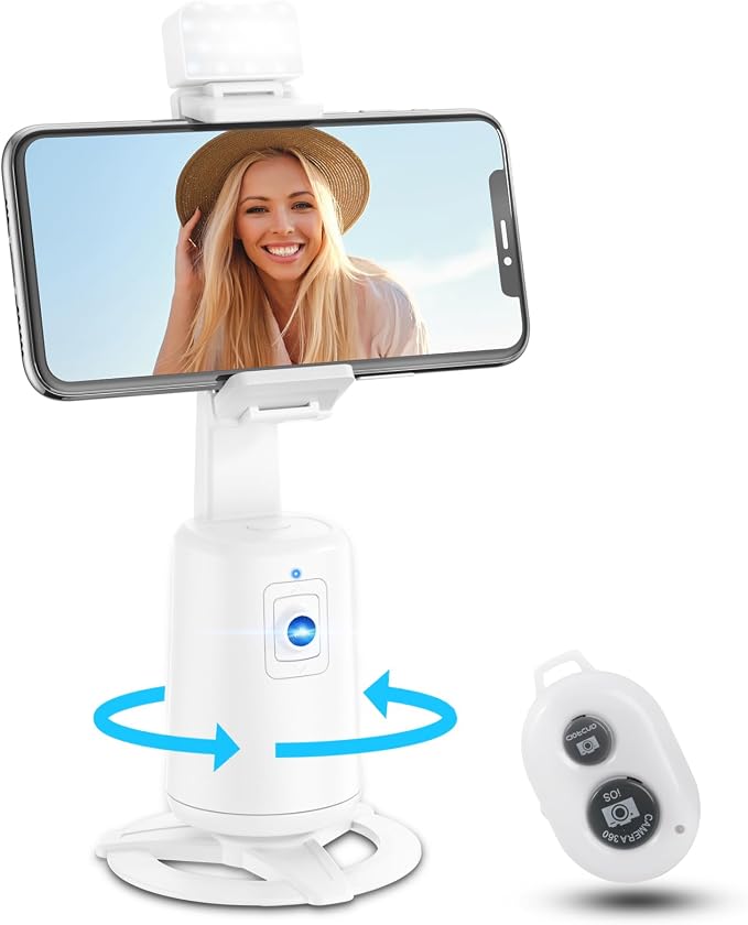 Auto Face Tracking Tripod 360° Rotating Cell Phone Photo and Video Kits Stand