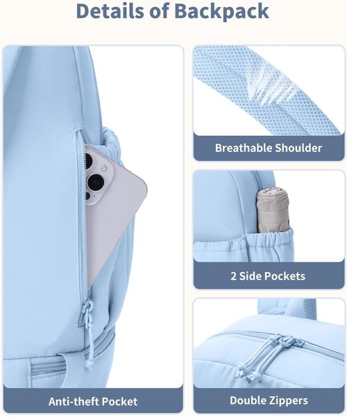 Ceneda Gym Backpack for Women - Stylish Bag with Shoe Compartment, Wet Pocket & Cup Holder