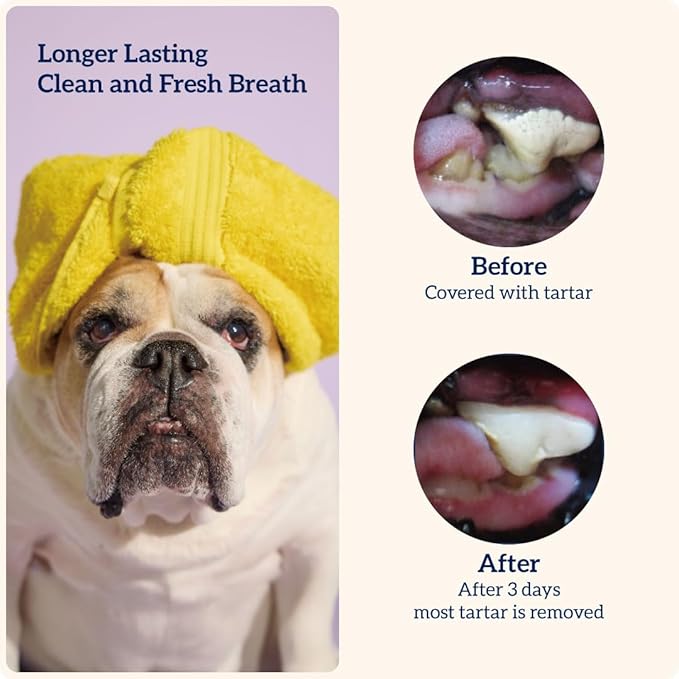 Groovies Flexible Dog Dental Chews with Patented DentalFit Technology to Help Support Tartar Control & Fresh Breath, Medium Dog Chews for 15-25 lb Dogs, USA Manufactured Oral Care, 20 Chews