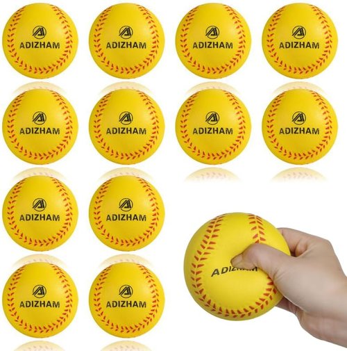 Foam Baseballs - 12 Pack of 9-Inch Soft T-Balls for Youth Practice | Safe for Throwing & Catching