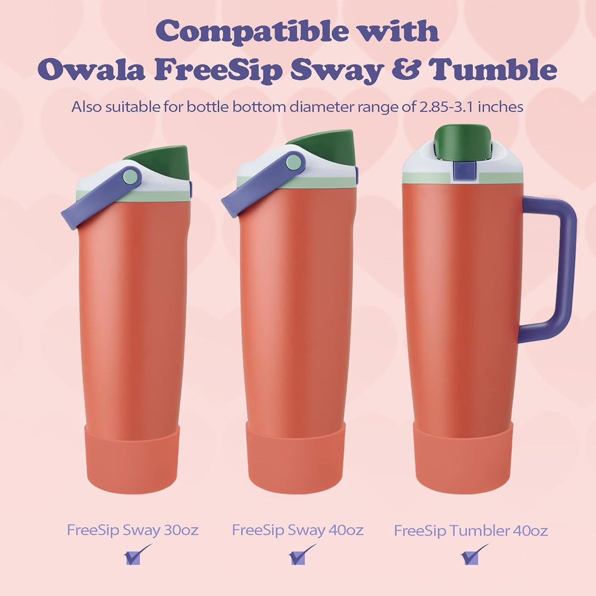 Owala Silicone Boots - Non-Slip, Scratch-Resistant Stability Enhancer for 30oz & 40oz Bottles | Summer Harvest (2PCS)