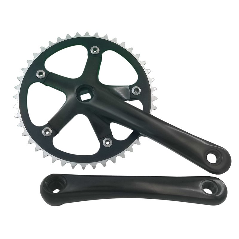 WEERAS Urban Folding Bicycle Crankset Single Tooth Disc 44T 130BCD 170mm Crank Set is Suitable for Most Single Speed Bicycles