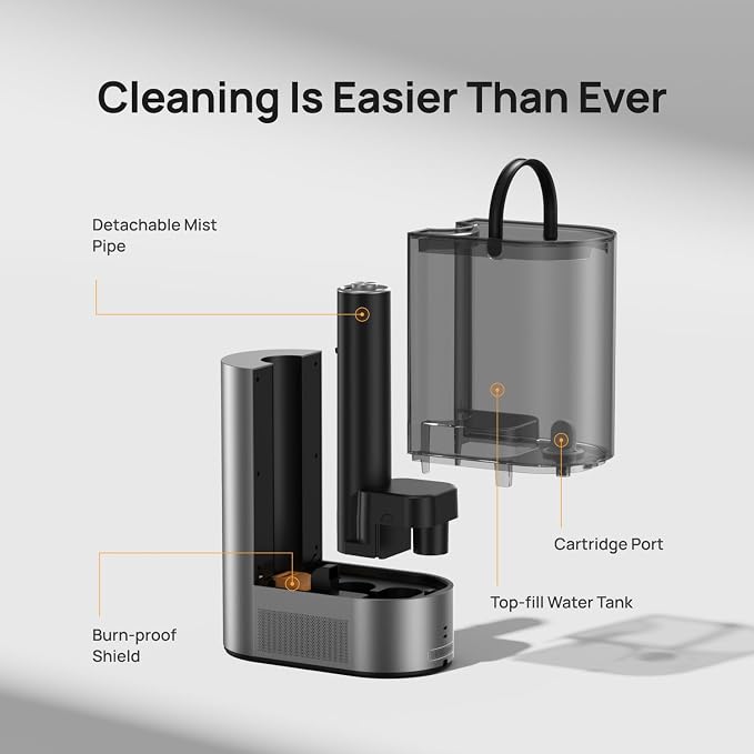 DREO 6L Humidifiers for Bedroom, Smart Warm & Cool Mist for Large Room, 60Hr Quiet Runtime for Baby, Plant, Humidity Sensor, Indicator Light, 12H Timer, Google/Alexa, HM713S