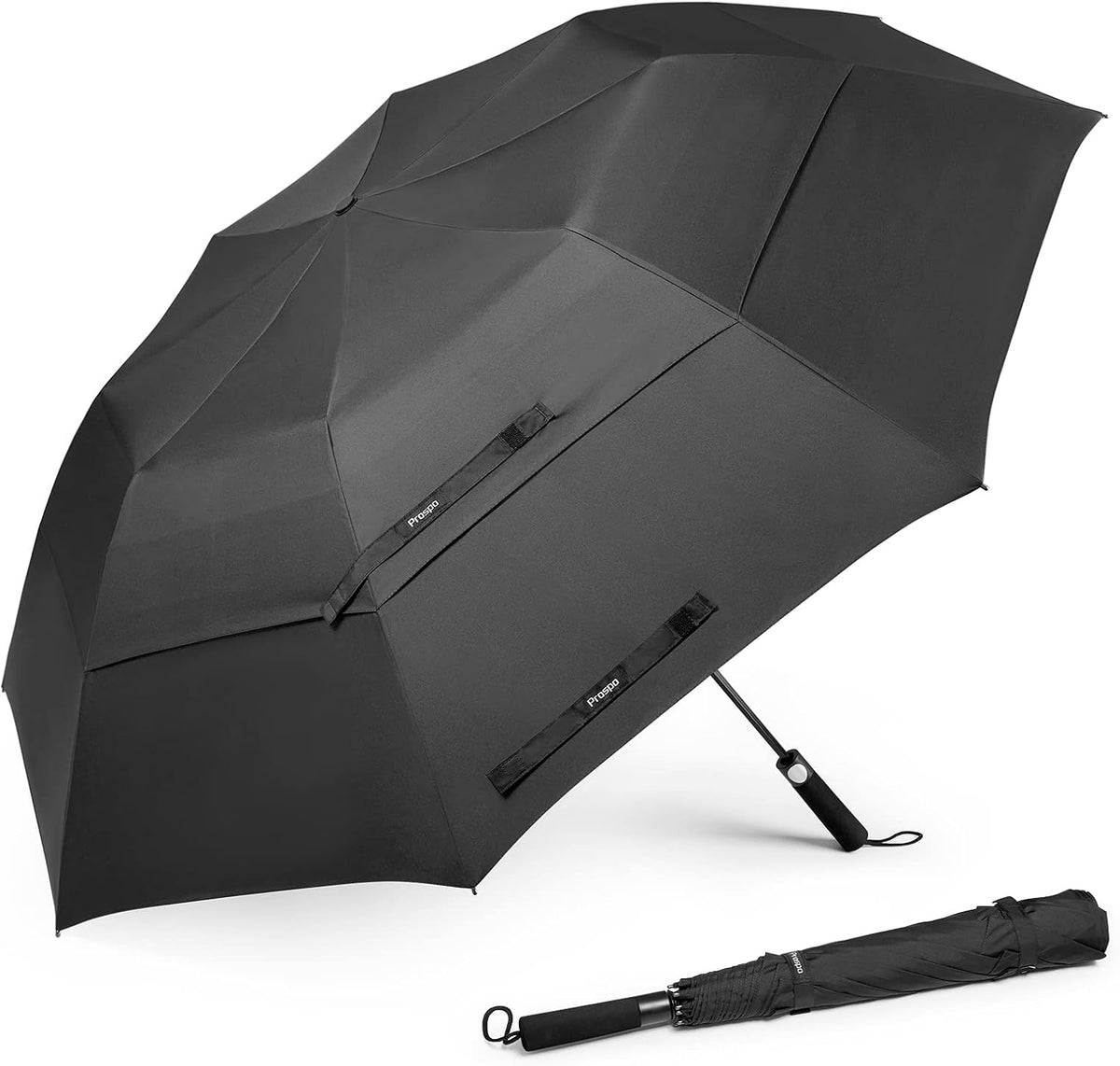 Prospo 62-Inch Oversized Golf Umbrella - Automatic Open, Windproof & Waterproof Double Canopy