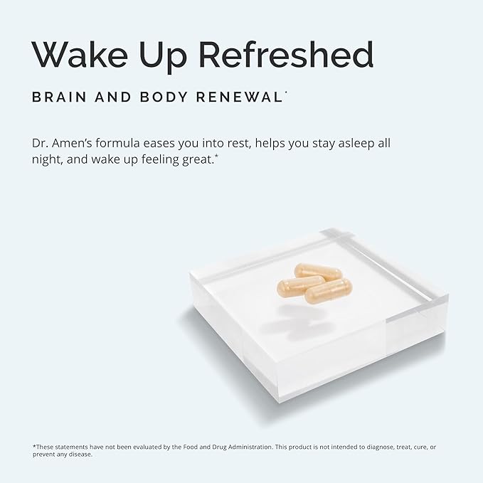 BRAINMD Restful Sleep - 60 Vegan Capsules - Supports Brain & Body Renewal - with Melatonin, Valerian Extract, GABA & Magnesium - Non-Habit Forming - 30 Servings
